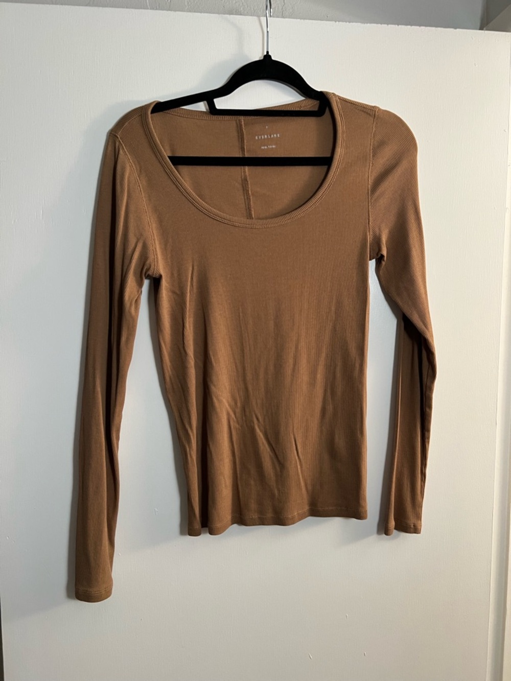 Everlane Luxe Rib Long Sleeve Scoop Neck